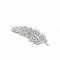 Feather Rhinestone Brooch Pin For Bridal DIY Crafts Clothing 3 1/2 Inch X 1 1/2 Inch